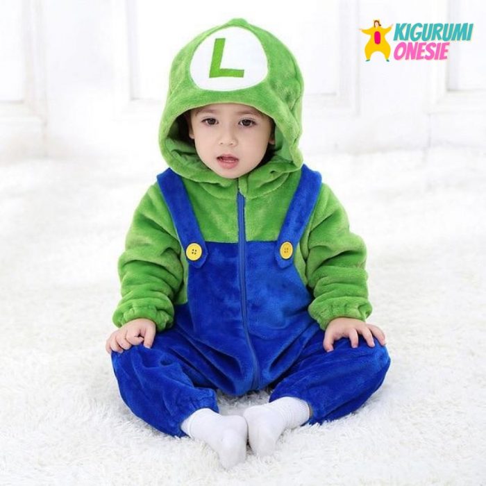 Baby Costume Mario Luigi Onesie Costumes / 3M