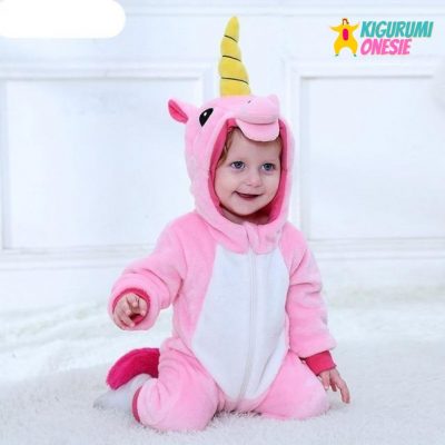 Baby Unicorn Kigurumi Onesie Pink / 3M