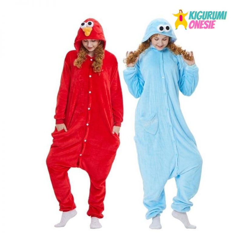 Cookie Monster Elmo Kigurumi Onesie Kigurumi Onesie 