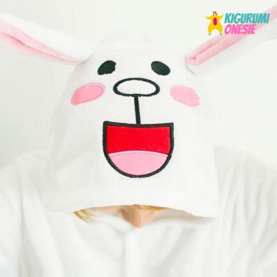White Cony Rabbit Kigurumi Onesie