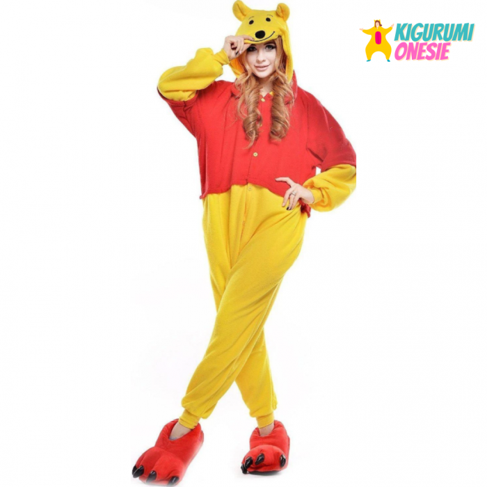 Winnie The Pooh Kigurumi Onesie Pajamas / S